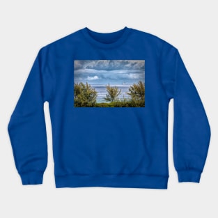Coastal Clouds Building Crewneck Sweatshirt